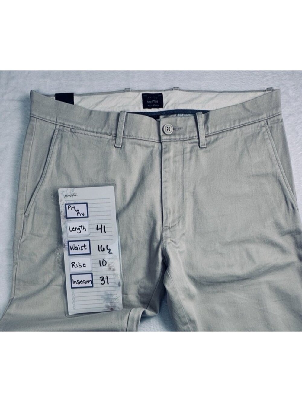 J.Crew Mens 484 Slim-fit Stretch Chino Weathered Pant Flat Front 31x32 NWT AR885 - Picture 10 of 15